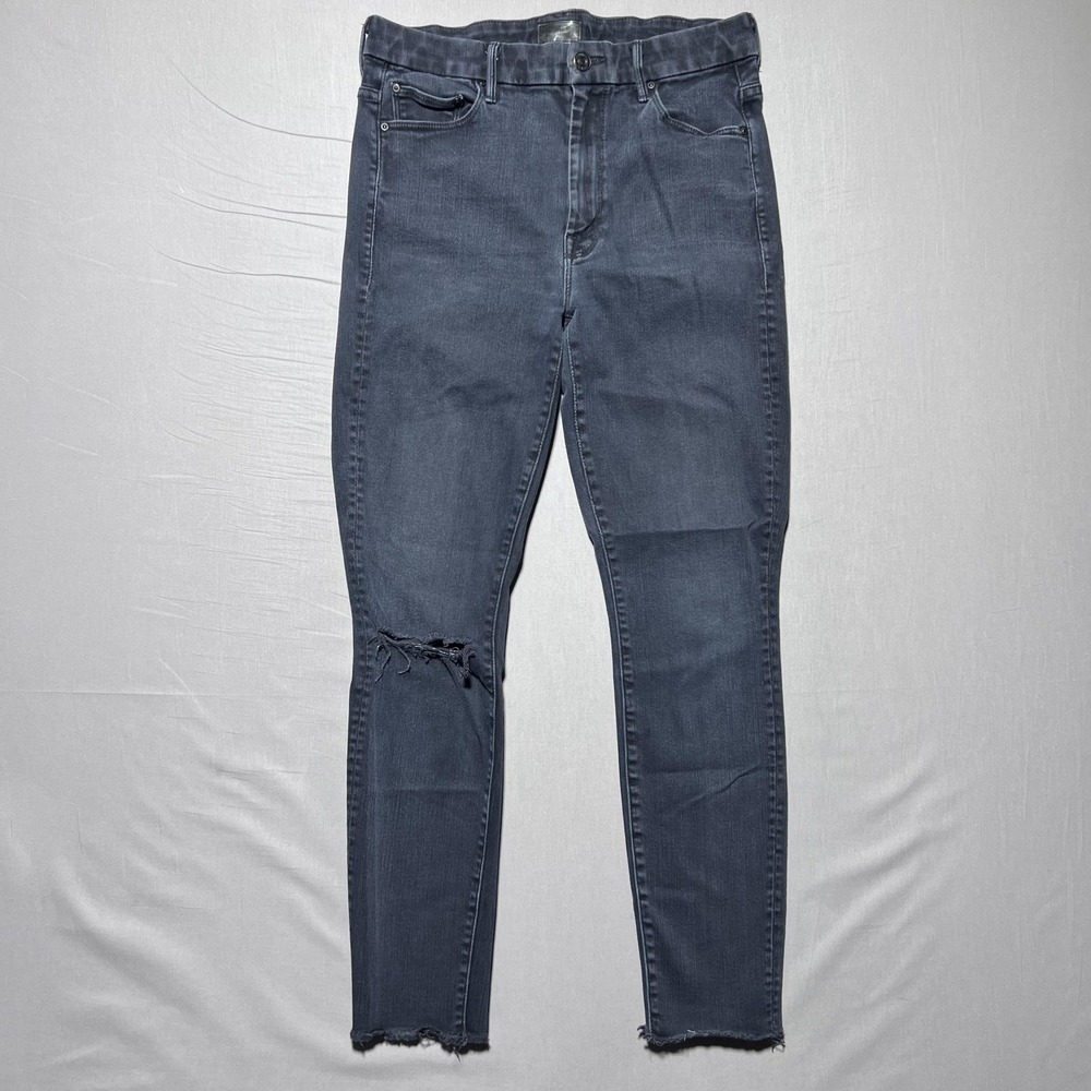 Mother Jeans Womens 29 Blackbird High‎ Waisted Looker Ankle Fray Distressed